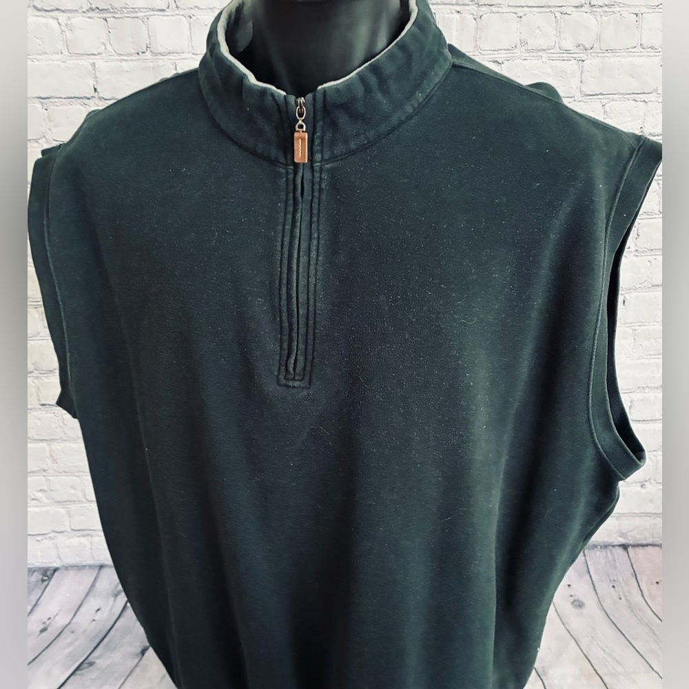 PETER MILLAR mens size 2XL black 1/4 zip vest